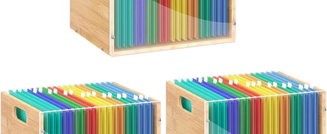 3 Pack Hanging File Organizer, Clear Acrylic File Box Organizer, Bamboo Filing Box File Crate Organizer Storage Boxes, Portable Filing Organizer with Handle for Letter Size 3 Pack Hanging File Organizer, Clear Acrylic File Box Organizer, Bamboo Filing Box File Crate Organizer Storage Boxes, Portable Filing Organizer with Handle for Letter Size