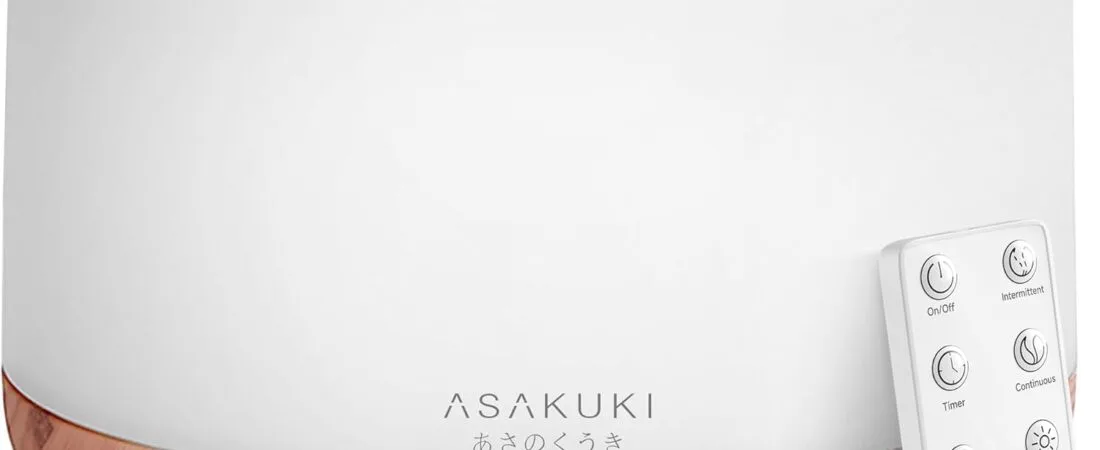 ASAKUKI Essential Oil Diffuser 500ml, Ultrasonic Aromatherapy Humidifier with Remote Control, 7 LED Colors, Timer & Auto-Off, Large Room Diffuser (Yellow) ASAKUKI Essential Oil Diffuser 500ml, Ultrasonic Aromatherapy Humidifier with Remote Control, 7 LED Colors, Timer & Auto-Off, Large Room Diffuser (Yellow)