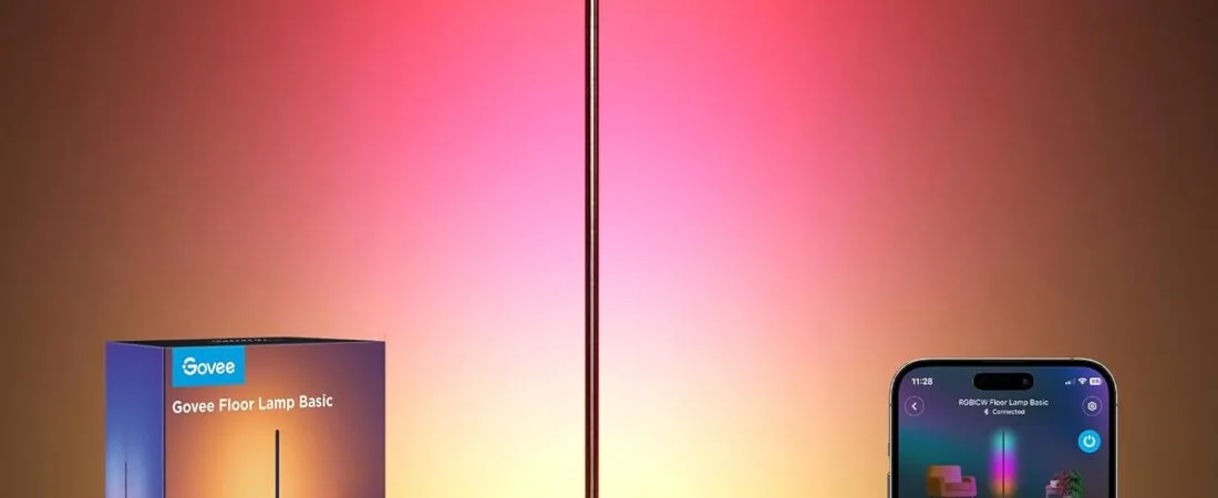 Govee RGBIC Floor Lamp Basic, LED Corner Lamp Works with Alexa, 1000 Lumen Smart Modern Floor Lamp with Music Sync and 16 Million DIY Colors, Color Changing Standing Lamp for Bedroom Living Room Black Govee RGBIC Floor Lamp Basic, LED Corner Lamp Works with Alexa, 1000 Lumen Smart Modern Floor Lamp with Music Sync and 16 Million DIY Colors, Color Changing Standing Lamp for Bedroom Living Room Black