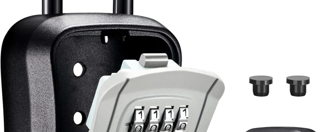 Puroma Key Lock Box, Portable Combination Lockbox Wall-Mounted Key Storage Box for House Keys, Resettable Code Safe Security Lock Box for Home, Office, Apartment Spare Key Storage (1 Pack, Gray) Puroma Key Lock Box, Portable Combination Lockbox Wall-Mounted Key Storage Box for House Keys, Resettable Code Safe Security Lock Box for Home, Office, Apartment Spare Key Storage (1 Pack, Gray)