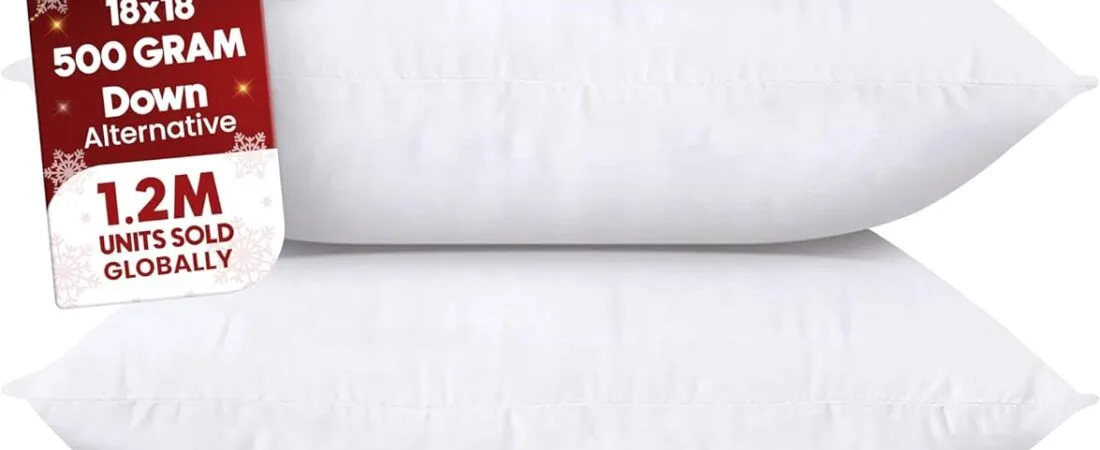 Utopia Bedding Throw Pillows (Set of 4, White) – 18 x 18 Inches Down Alternative Pillows for Bed, Sofa, and Couch – Fluffy Decorative Stuffer Pillow for Indoors & Outdoors Utopia Bedding Throw Pillows (Set of 4, White) – 18 x 18 Inches Down Alternative Pillows for Bed, Sofa, and Couch – Fluffy Decorative Stuffer Pillow for Indoors & Outdoors