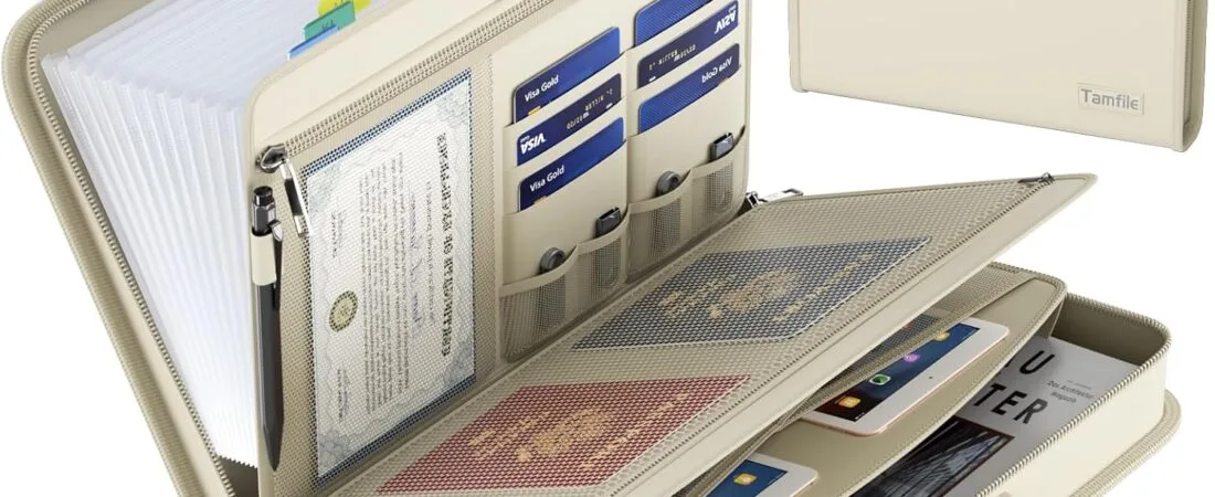 5200℉ Fireproof Accordion File Organizer with Lock, Thickened Document Organizer 13 Pocket with Zipper & Labels, Important Document Organizer, Expanding File Folder with Handle for Letter A4 (Beige) 5200℉ Fireproof Accordion File Organizer with Lock, Thickened Document Organizer 13 Pocket with Zipper & Labels, Important Document Organizer, Expanding File Folder with Handle for Letter A4 (Beige)