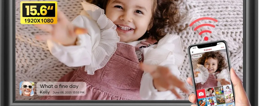 64GB 15.6″ Frameo Digital Picture Frame WiFi, Large Electronic Photo Frames 1920 x 1080 IPS FHD Touch Screen, Send Photos from Your Phone from Anywhere, Best Gifts for Parents and Grandparents 64GB 15.6″ Frameo Digital Picture Frame WiFi, Large Electronic Photo Frames 1920 x 1080 IPS FHD Touch Screen, Send Photos from Your Phone from Anywhere, Best Gifts for Parents and Grandparents