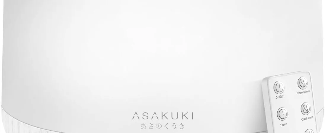 ASAKUKI Essential Oil Diffuser 500ml, Ultrasonic Aromatherapy Humidifier with Remote Control, 7 LED Colors, Timer & Auto-Off, Large Room Diffuser Valentine’s Gift (White) ASAKUKI Essential Oil Diffuser 500ml, Ultrasonic Aromatherapy Humidifier with Remote Control, 7 LED Colors, Timer & Auto-Off, Large Room Diffuser Valentine’s Gift (White)