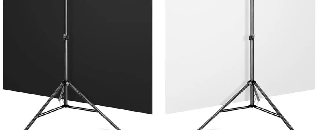 Black White Backdrop Screen with Stand Kit 5×6.5ft for Photo Video Studio, 2-in-1 Revisible Black Backdrop White Screen with T-Shaped Photography Background Support Stand and 5 Clamps Black White Backdrop Screen with Stand Kit 5×6.5ft for Photo Video Studio, 2-in-1 Revisible Black Backdrop White Screen with T-Shaped Photography Background Support Stand and 5 Clamps