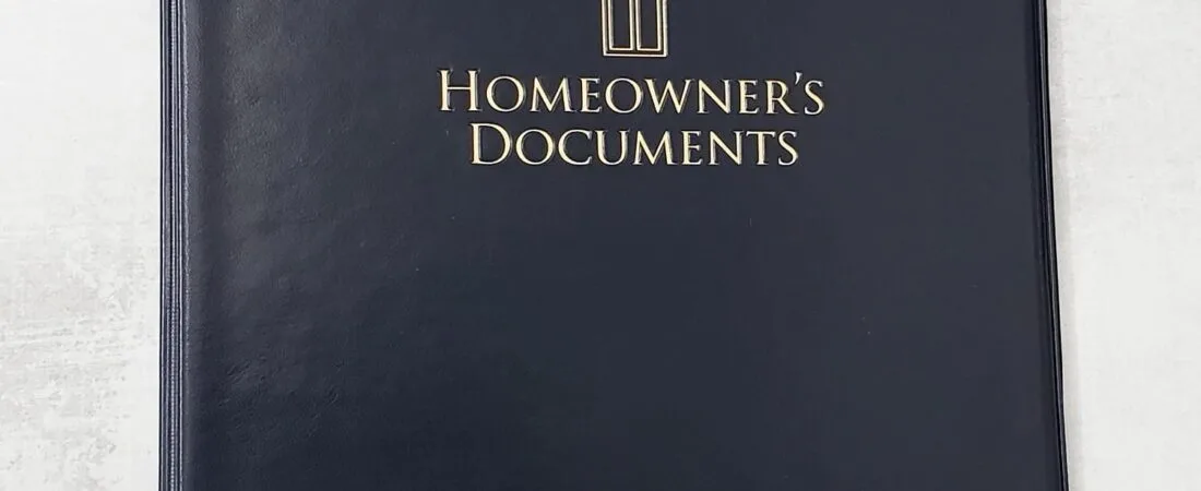 HOMEOWNER’S DOCUMENTS 3-Ring Binder – Leather Like Feel with Gold Debossed Title. Pre-Printed Index Tab Dividers with Sheet Protectors Included. (HOMEOWNER’S DOCUMENTS, Navy, 1 1/2″ Capacity) HOMEOWNER’S DOCUMENTS 3-Ring Binder – Leather Like Feel with Gold Debossed Title. Pre-Printed Index Tab Dividers with Sheet Protectors Included. (HOMEOWNER’S DOCUMENTS, Navy, 1 1/2″ Capacity)