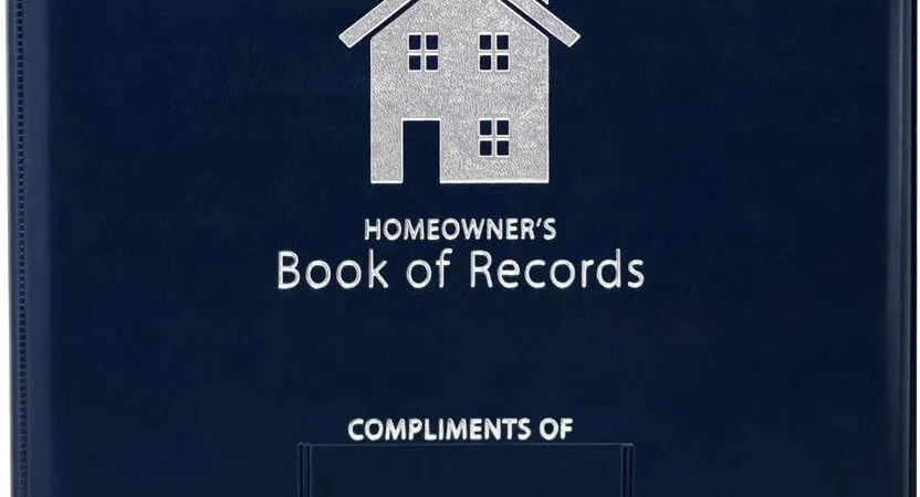 Homeowner’s Book of Records Binder, Organize Household Receipts and Home Repair Record Keeping (Navy) Homeowner’s Book of Records Binder, Organize Household Receipts and Home Repair Record Keeping (Navy)