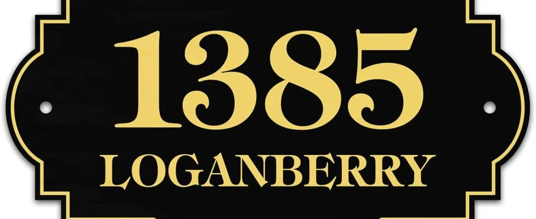 House Address Sign, House Address Plaque, Indoor/Outdoor Use, 7×12 Inch, 22 Colors, Reflective Option, USA Made by My Sign Center (Victorian) House Address Sign, House Address Plaque, Indoor/Outdoor Use, 7×12 Inch, 22 Colors, Reflective Option, USA Made by My Sign Center (Victorian)