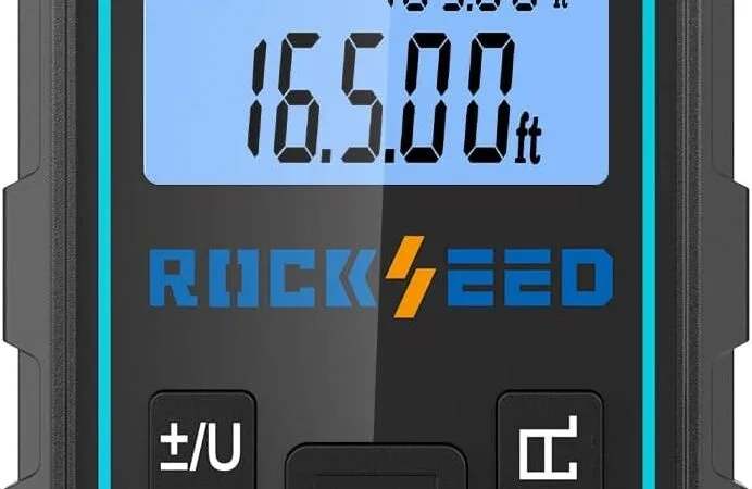 Laser Measure 165 Feet, RockSeed Portable Laser Distance Meter, Digital Distance Measurement with 2 Bubble Levels, Laser Distance Measure with 5 Units Conversion Laser Measure 165 Feet, RockSeed Portable Laser Distance Meter, Digital Distance Measurement with 2 Bubble Levels, Laser Distance Measure with 5 Units Conversion