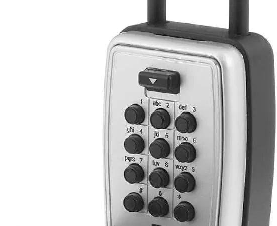 Master Lock Black Outdoor Key Lock Box with Push Buttons to Hide a Key, Easily Set, Share, and Change Combination for Tenants, Guests, Clients, Move Between Listings, 5422E Master Lock Black Outdoor Key Lock Box with Push Buttons to Hide a Key, Easily Set, Share, and Change Combination for Tenants, Guests, Clients, Move Between Listings, 5422E