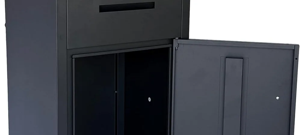 Package Delivery Boxes for Outside, 34″ Steel Mailbox for Parcel with Lock, Waterproof Amazon Drop Box with Anti Theft Mechanism, Holds Multiple Packages & Includes Mail Slot for Porch Fence Curbside Package Delivery Boxes for Outside, 34″ Steel Mailbox for Parcel with Lock, Waterproof Amazon Drop Box with Anti Theft Mechanism, Holds Multiple Packages & Includes Mail Slot for Porch Fence Curbside