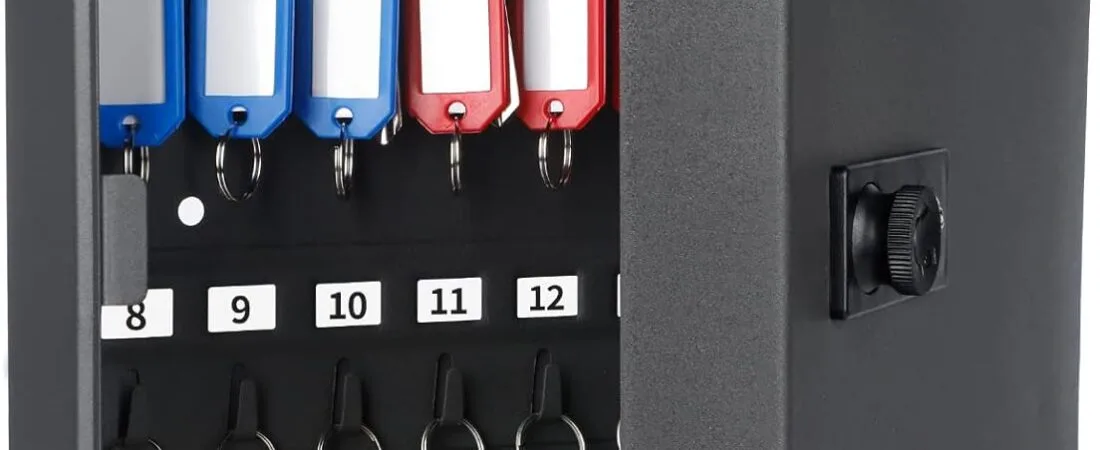 Uniclife 28 Position Key Cabinet with Combination Lock Resettable Black Digital Security Storage Box Steel Key Organizer with Colorful Key Tag Labels Stickers and Hooks Uniclife 28 Position Key Cabinet with Combination Lock Resettable Black Digital Security Storage Box Steel Key Organizer with Colorful Key Tag Labels Stickers and Hooks