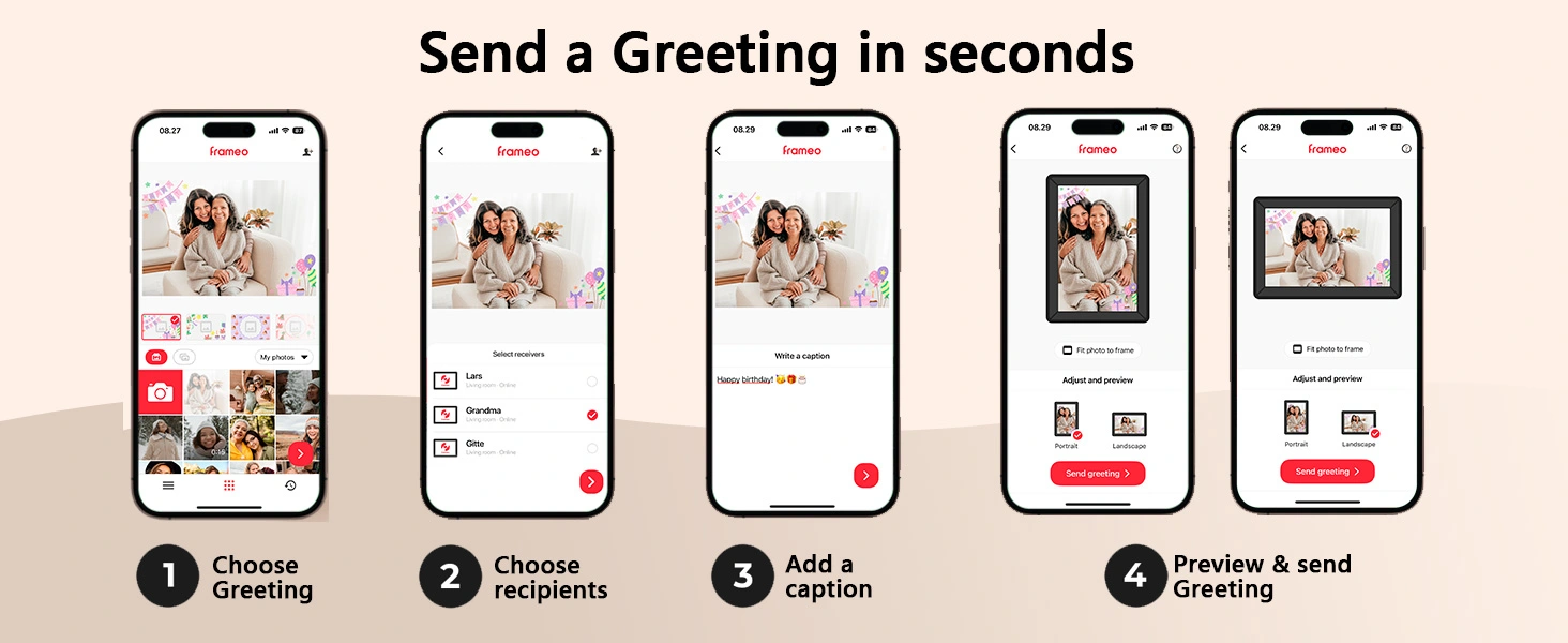 32GB FRAMEO 10.1 Inch Smart WiFi Digital Photo Frame