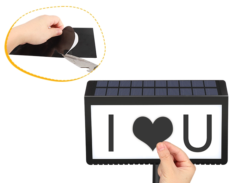  solar-powered led illuminated address plaque