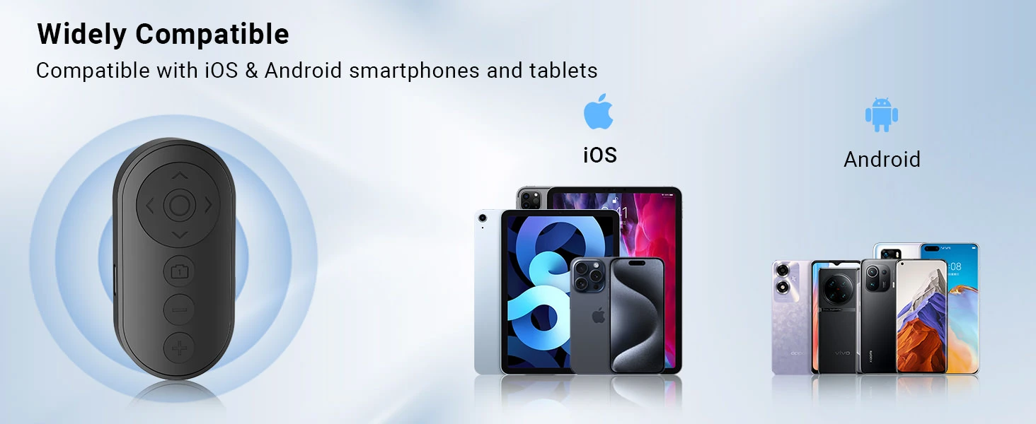 Versatile Phone Camera Shutter for Photo &amp;amp; Video Compatible with iPhone Android