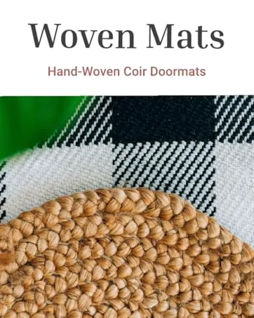 Sustainably Made, Hand-Woven Coir Doormats, Natural coconut fibers, Traps Dirt Naturally, reversible