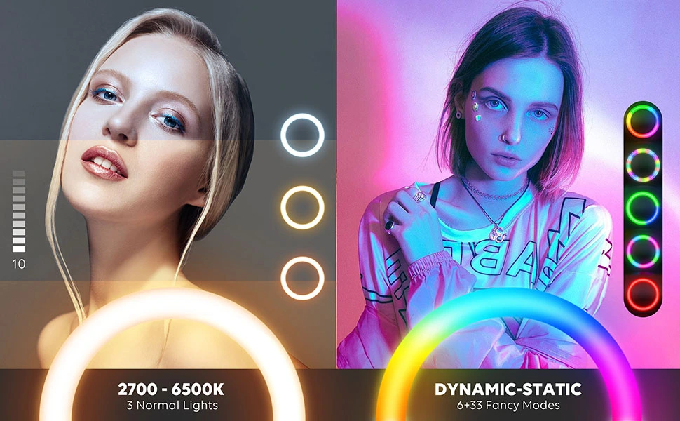 ring light with stand and phone holder