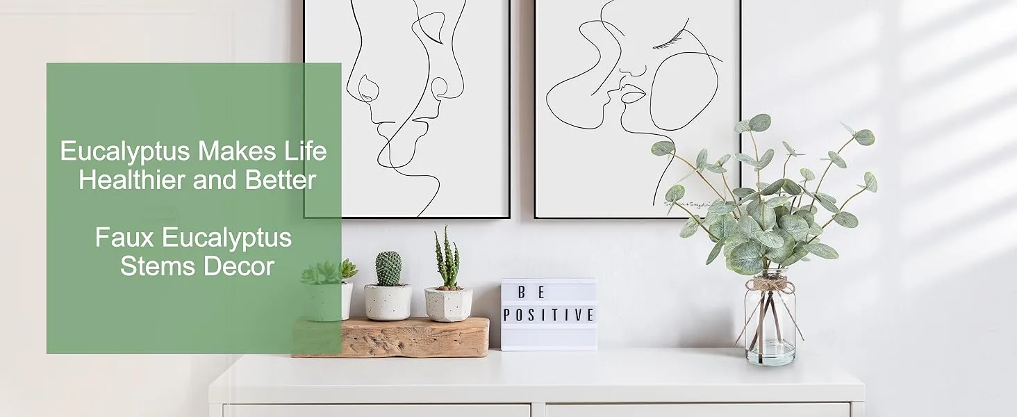 eucalyptus stems in vase