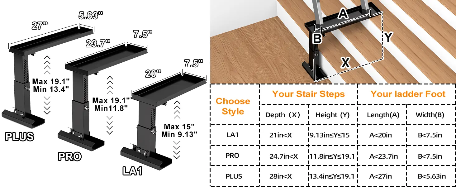 ladder leveler extender stabilizer platform stair base tool aide step height adjustable