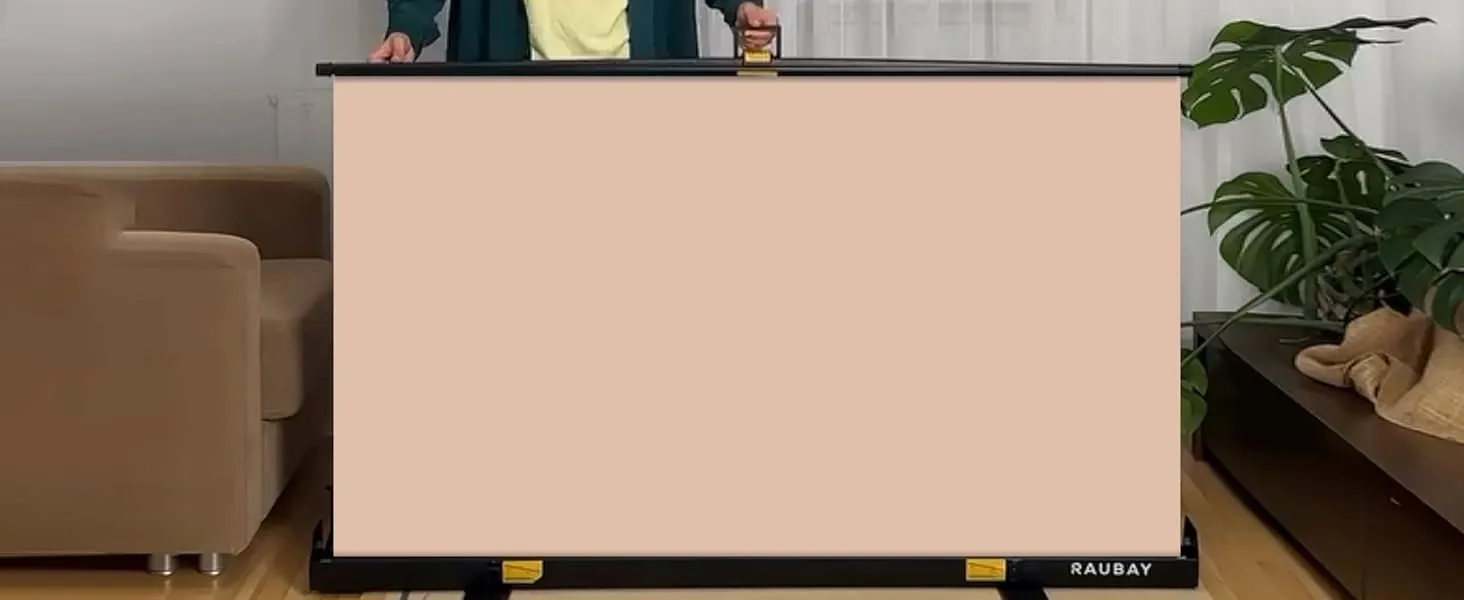 Collapsible Beige Backdrop Screen