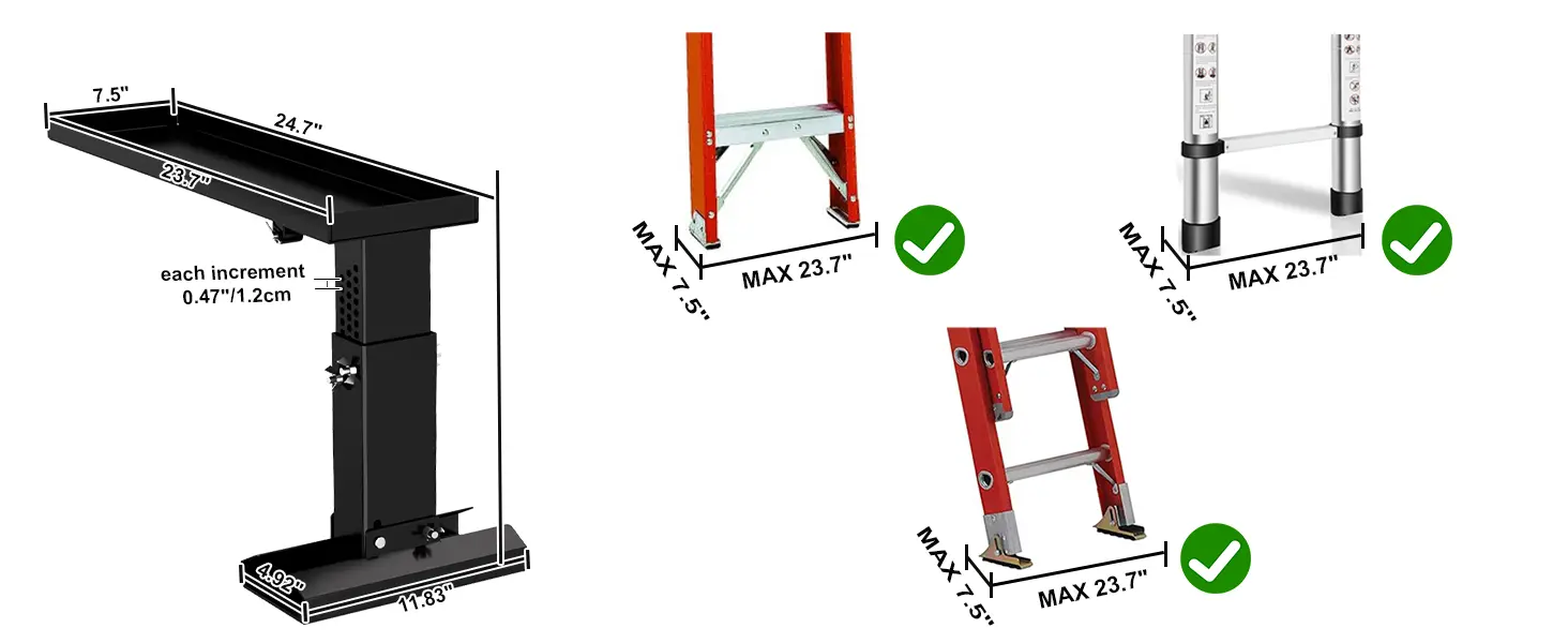 ladder leveler extender stabilizer platform stair base tool aide step height adjustable