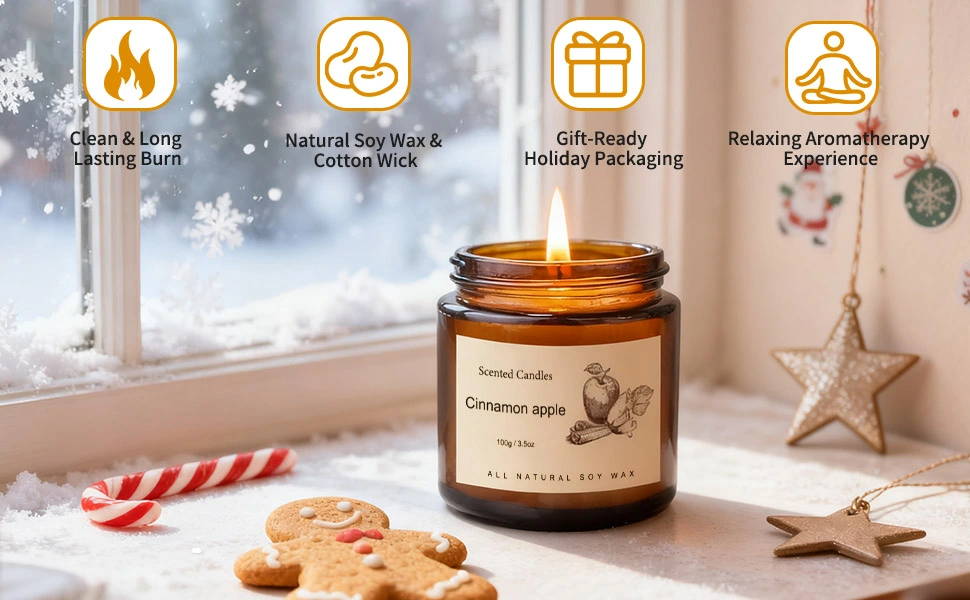 long lasting soy candles, aromatherapy candle gift, holiday candles for women,natural soy wax candle