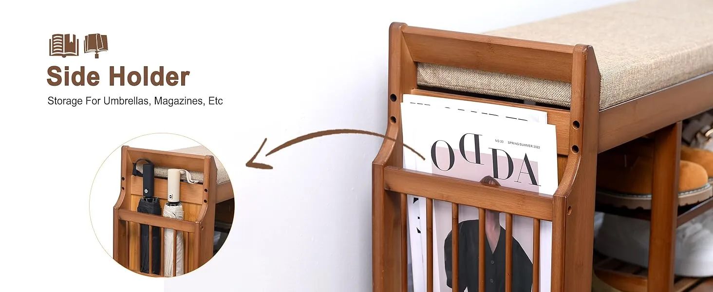 side holder of shoe bench