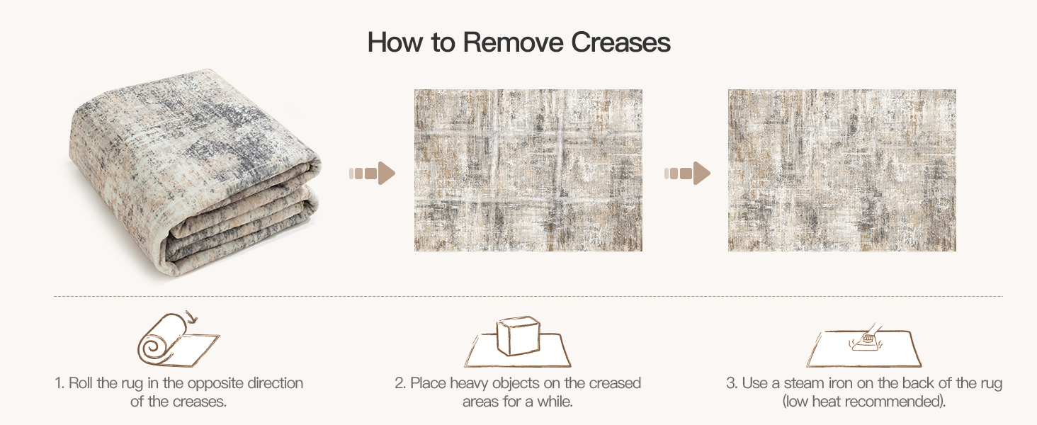 easy to smooth out wrinkles area rug