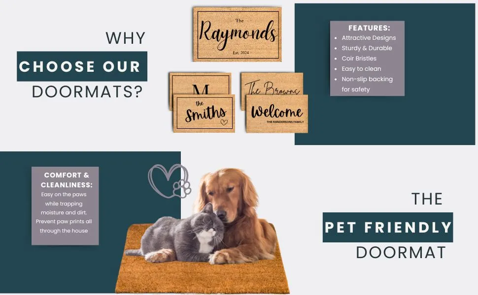 Attractive designs, sturdy &amp; durable, non-slip. easy to clean, pet friendly 