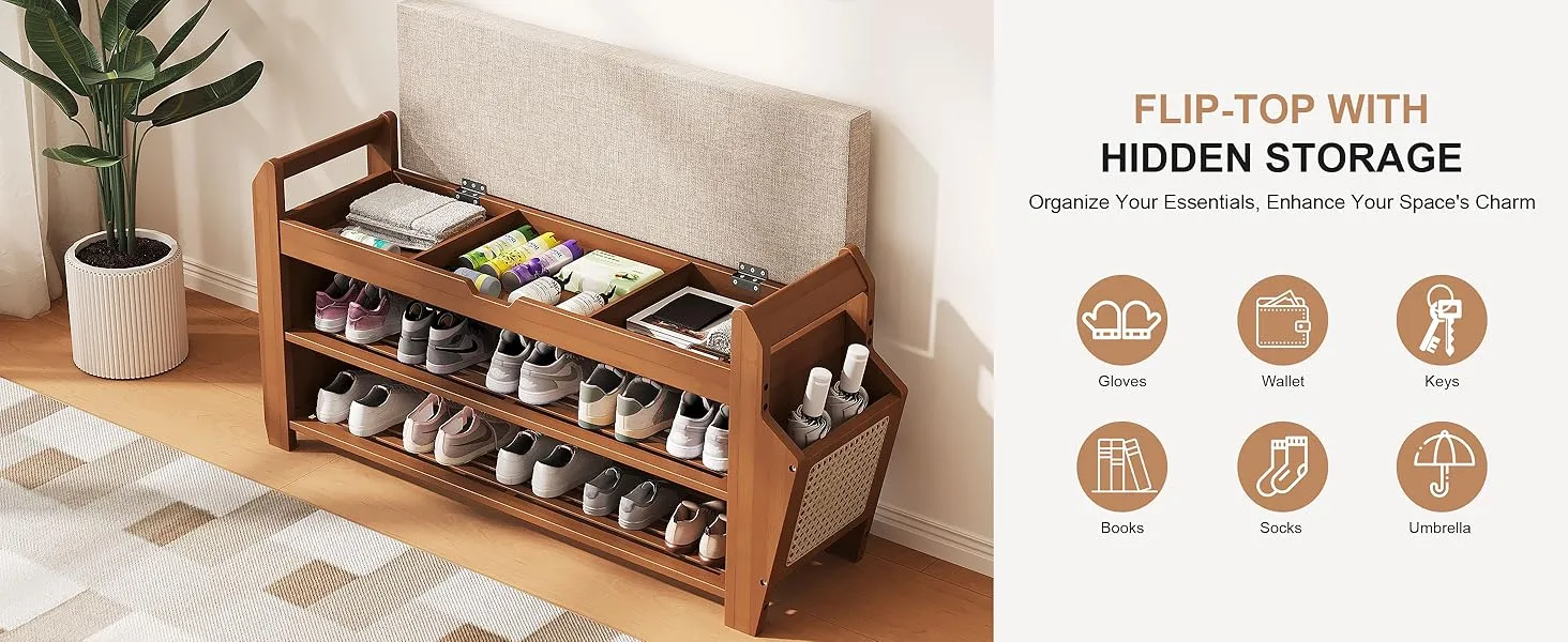 31.5&amp;#34; shoe bench