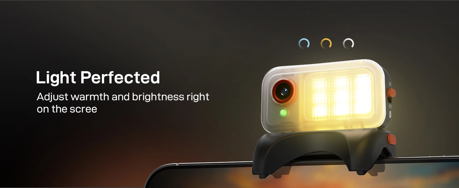 Text reads 'Light Perfected'. Close-up product photography setup with lighting equipment and camera.