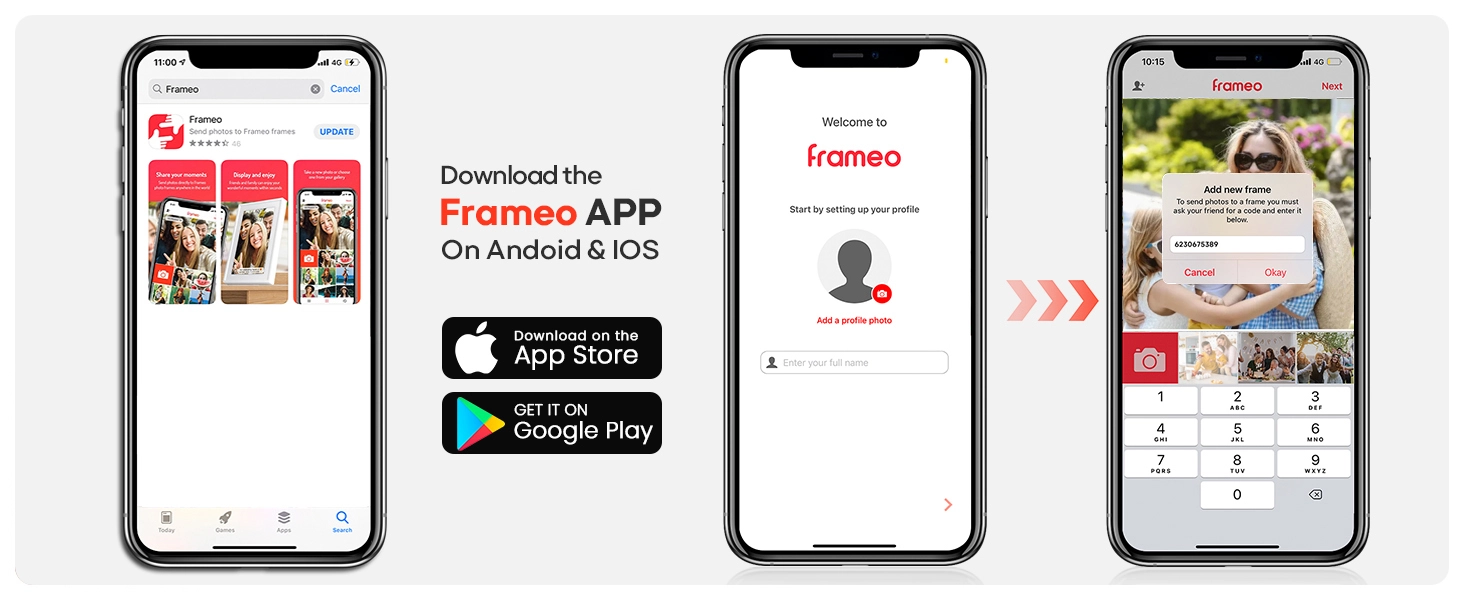 FRAMEO 10.1 Inch Smart WiFi Digital Photo Frame Digital Picture Frame