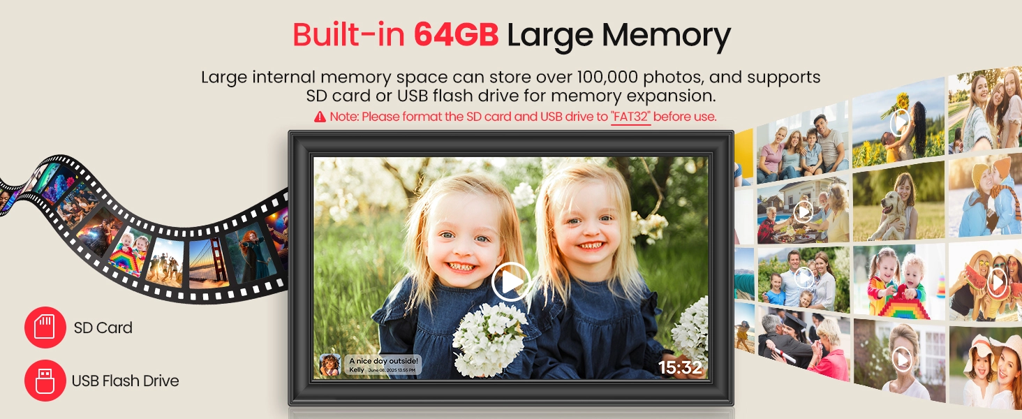 Built-in 64GB Memory