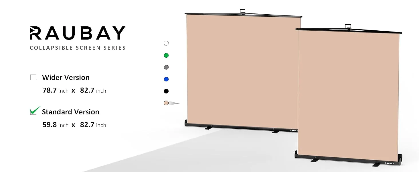 Collapsible Beige Backdrop Screen
