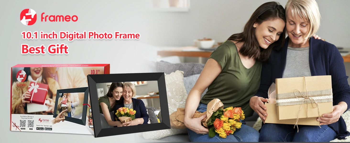 FRAMEO 10.1 Inch Smart WiFi Digital Photo Frame Digital Picture Frame
