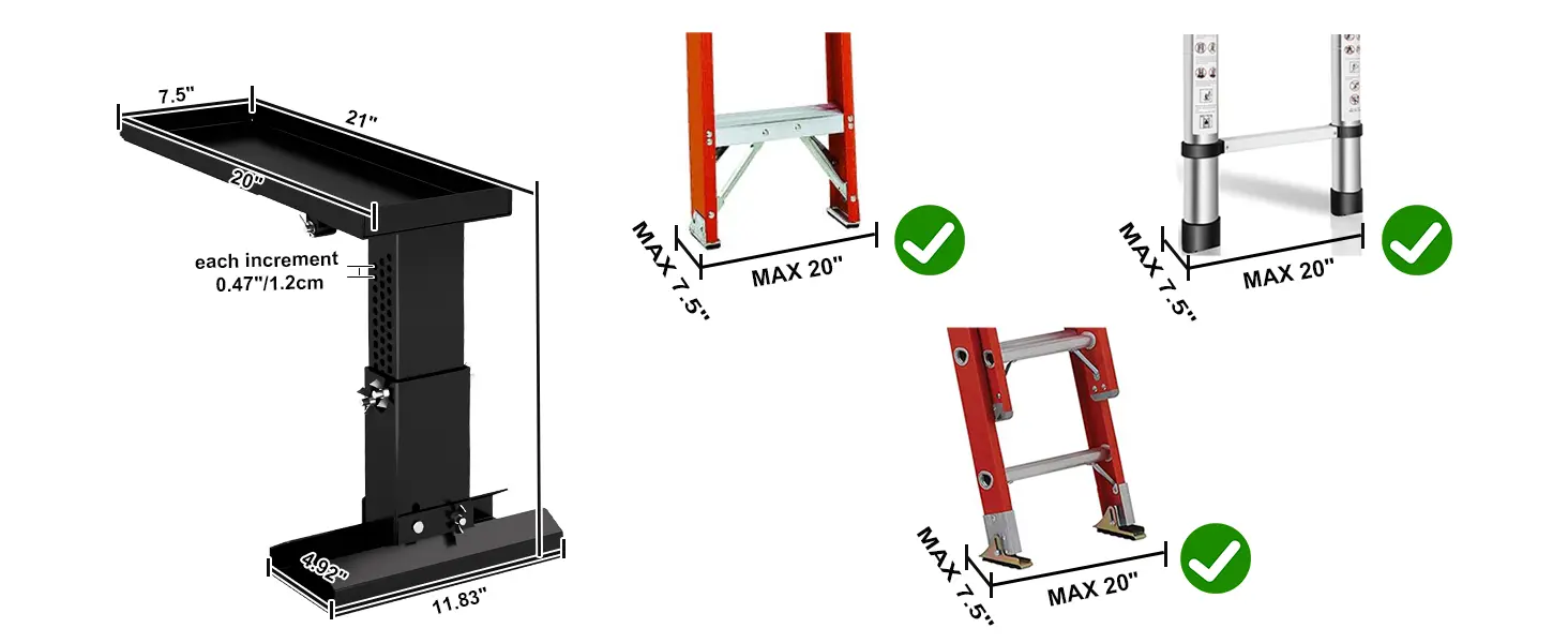 ladder leveler extender stabilizer platform stair base tool aide step height adjustable