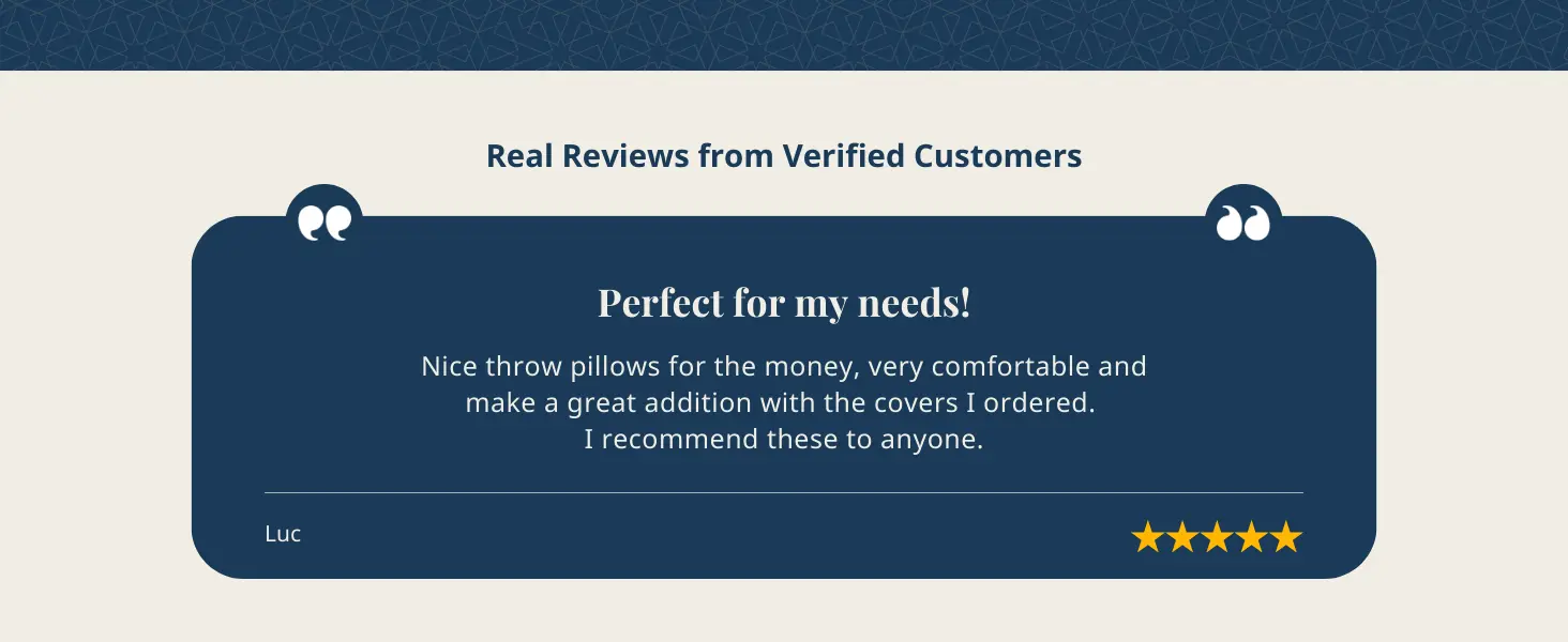 Customer Review of Lane Linen's Throw Pillow Set