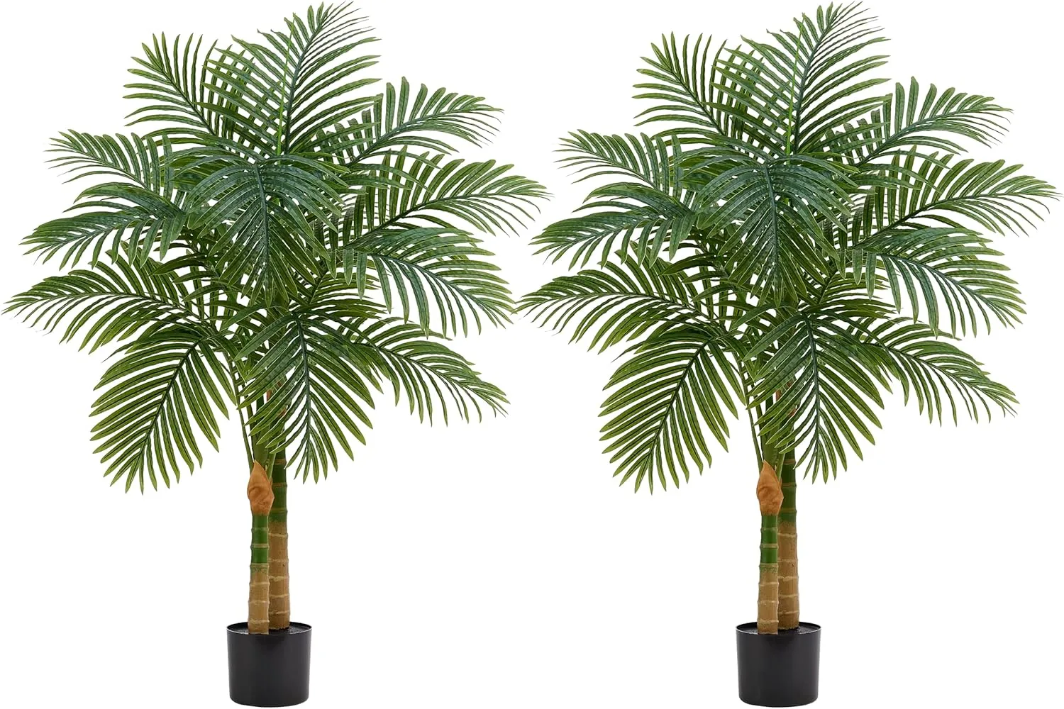 2PCS Artificial Palm Tree Indoor Plant 4FT Tall Fake Tropical Palm Tree in Pot with Real Bark Design Faux Areca Palm Tree for Home Office Living Room Bedroom Farmhouse Outdoor Decor (Black, 4FT-2PCs) 2PCS Artificial Palm Tree Indoor Plant 4FT Tall Fake Tropical Palm Tree in Pot with Real Bark Design Faux Areca Palm Tree for Home Office Living Room Bedroom Farmhouse Outdoor Decor (Black, 4FT-2PCs)