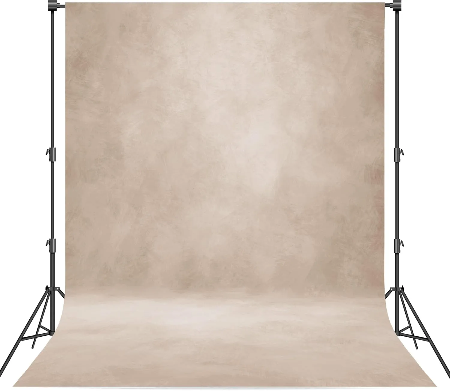 Abstract Professional Photography Backdrop for Portrait Photo Props Booth Background Photoshoot Studio with Polyester Fabric Roller Pocket on Top (8x10ft,Light Beige,No Stand)