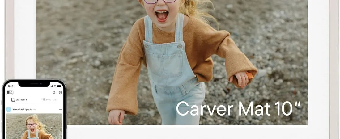 Aura Carver 10.1″ WiFi Digital Picture Frame | The Best Digital Frame for Gifting | Text Photos Directly to Your Frame from Anywhere | Free Unlimited Storage | No Subscription Fees, No Ads