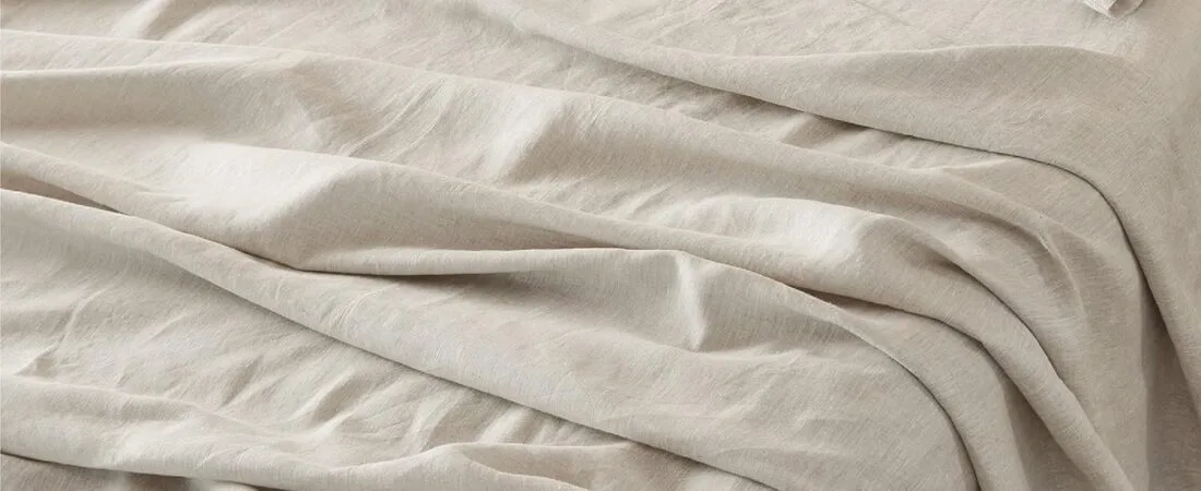 Bedsure Linen Sheets – Queen Size Bed, Blend from Linen Cotton Bedsheets, Breathable Cotton Bedsheets, Gifts for All Seasons, 4 Pieces, Linen