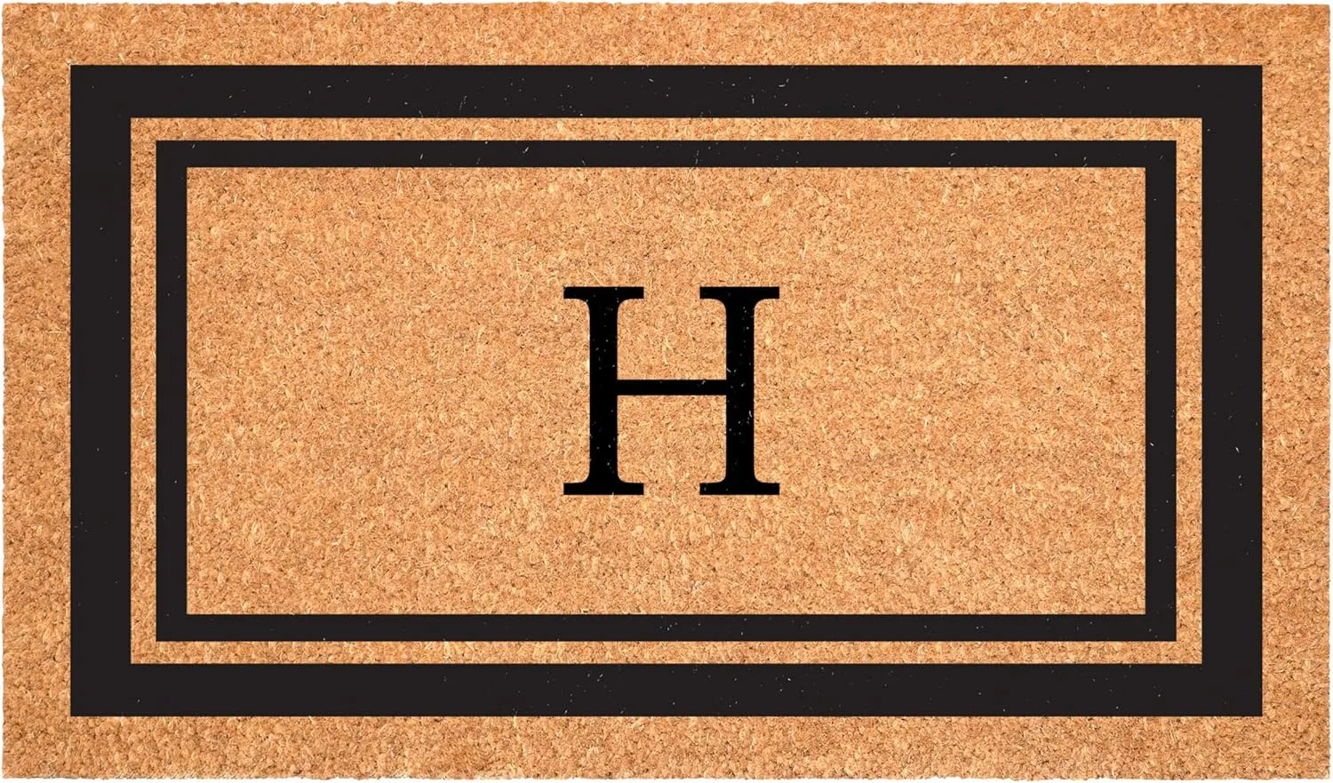 Calloway Mills 152962436H Black Border 24″ x 36″ Monogram Doormat, (Letter H) Calloway Mills 152962436H Black Border 24″ x 36″ Monogram Doormat, (Letter H)