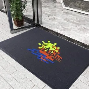 Custom Rugs with Logo Doormat Runner Personalized Commercial Area Carpet with Any Size Color Logo Shape Pattern Non Slip Rugs for Indoor Outdoor