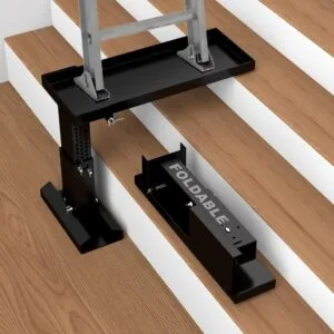 Foldable Heavy Duty Ladder Extender LA1-Adjustable Height 9.13"-15", Ladder Leveler for Stair-Ladder Aide-Ladder Leveler for Extension Ladders with 20x7.5" Platform-Non-Slip Mat-Holds up to 880lbs