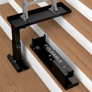 Foldable Heavy Duty Ladder Extender Pro-Adjustable Height 11.8-19.1", Ladder Leveler for Stair-Ladder Aide-Ladder leveler for Extension Ladders with 23.7x7.5" Platform-Non-Slip Mat-Holds up to 880lbs