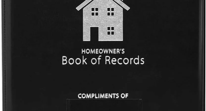 Homeowner’s Book of Records Binder, Organize Household Receipts and Home Repair Record Keeping (Black)