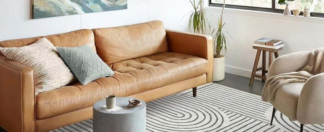 Lahome Abstract Washable Area Rug, 5×7 Rug for Bedroom Non-Slip Soft Living Room Rug, Ultra-Thin Modern Black and White Rug Throw Large Carpet for Dining Room (5’x7′,Black)