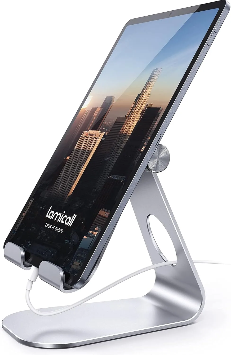 Lamicall Tablet Stand, Adjustable Tablet Holder – Desktop Stand Dock Holder for 4-13″ Tablets, iPad Pro 11, 9.7, 10.5, 12.9 Air Mini, Kindle, Tab, iPhone 17 Pro Max, Switch, Office Desk Accessories