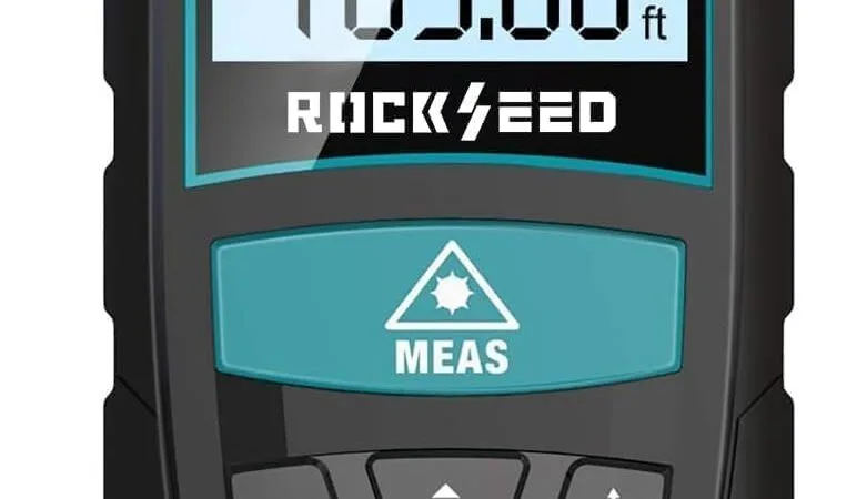 Laser Measure 50M/165ft,RockSeed Digital Laser Distance Meter with 2 Bubble Levels,Portable M/in/Ft Unit Switching Backlit LCD and Measuring Distance/Area/Volume/Pythagorean