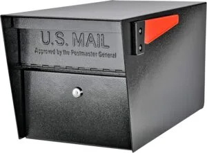 Mail Boss 7506 Mail Manager Curbside Locking Security Mailbox, Black,Large
